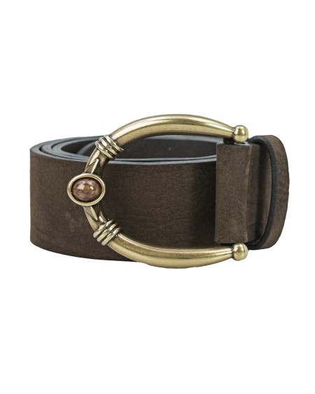 Shop ORCIANI  Belt: Orciani Bull Soft leather belt.
Buckle with tone-on-tone stone.
Height: 3.5cm.
Buckle: pewter with tone-on-tone stone.
Composition: 100% Leather.
Made in Italy.. D10315 NAB -T.MORO